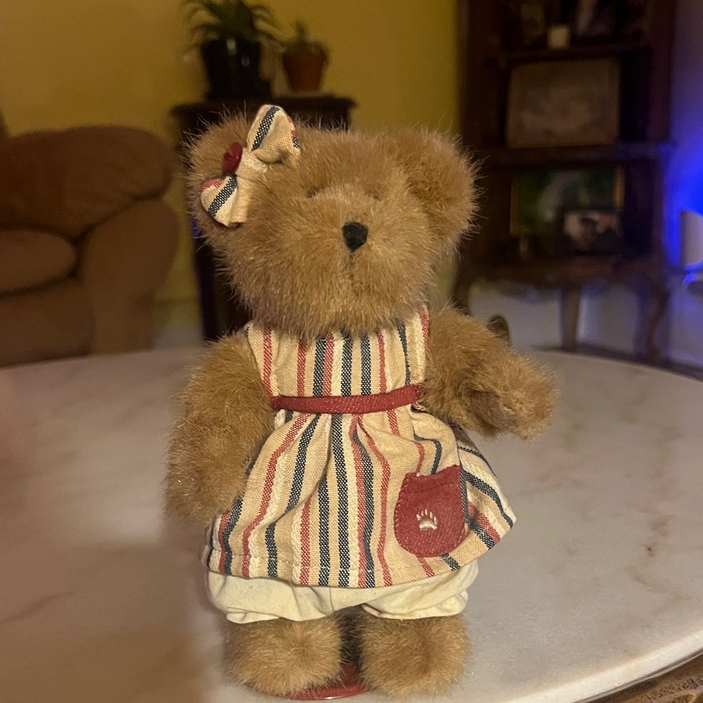 BOYDS Striped Dress Teddy Bear